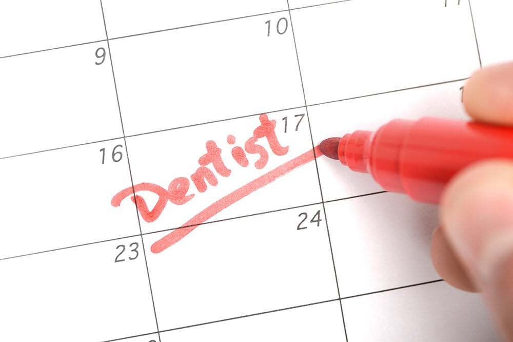 visit dentist twice a year